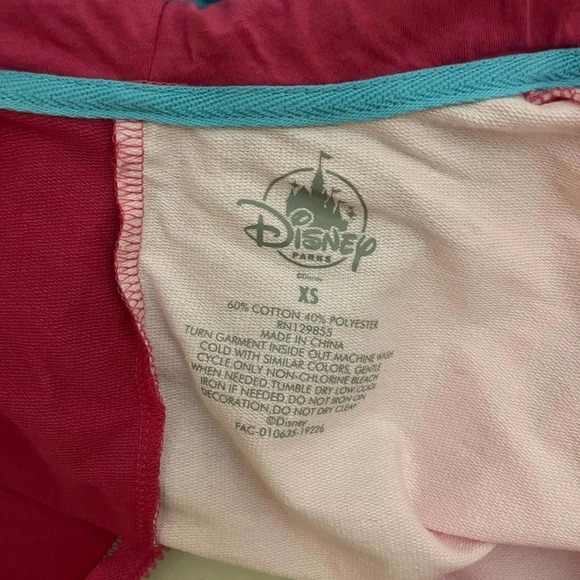 Disney Resort Epcot Adult Onesie Pajama Pink Blue XS Hooded Bodysuit - Picture 6 of 7